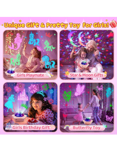 Proyector de Luz Nocturna Unicornio One Fire 6 Películas 2