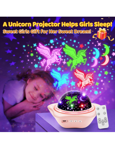 Proyector de Luz Nocturna Unicornio One Fire 6 Películas