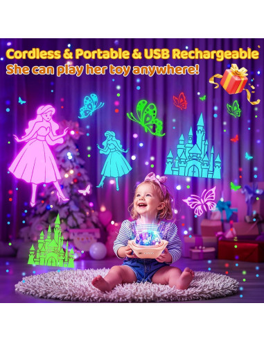 Proyector de Luz Nocturna Unicornio One Fire 6 Películas