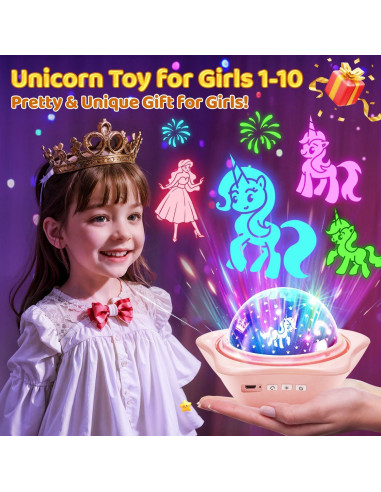 Proyector de Luz Nocturna Unicornio One Fire 6 Películas