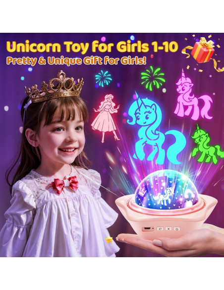 Proyector de Luz Nocturna Unicornio One Fire 6 Películas