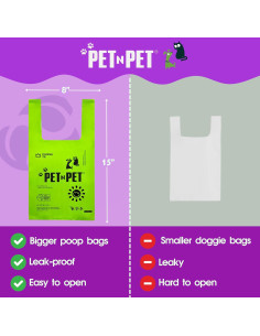 Bolsas de Poop Pet N Pet 200 Aromatizadas Lavanda 20,32x38,1cm 2