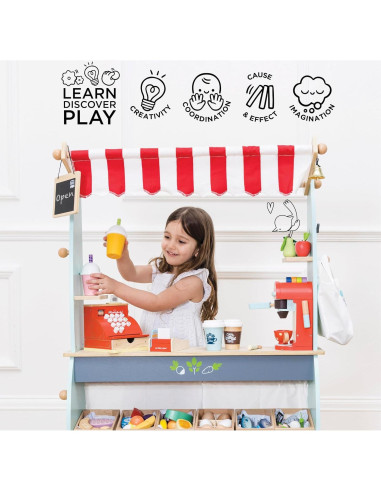 Le Toy Van Tienda de Comestibles y Cafetería de Madera TV317