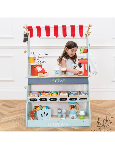 Le Toy Van Tienda de Comestibles y Cafetería de Madera TV317