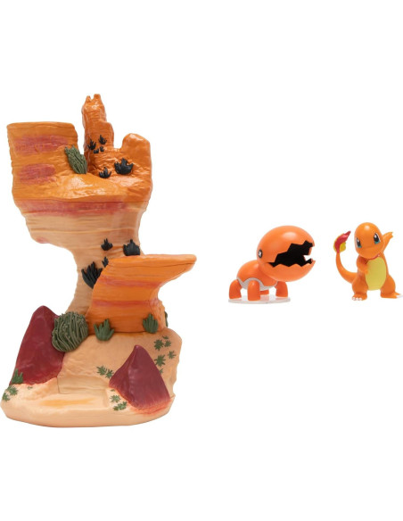 Entorno de Rocas del Desierto Pokémon Jazwares con 2 Figuras