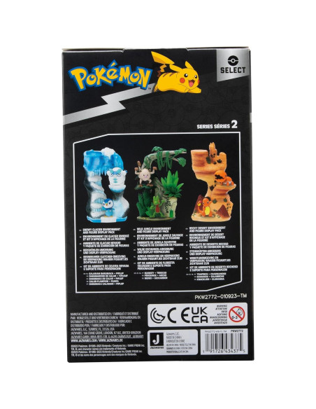 Entorno de Rocas del Desierto Pokémon Jazwares con 2 Figuras
