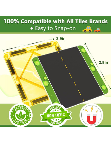 Juego de Accesorios Carreteras Magnéticas Soyee 24 Piezas