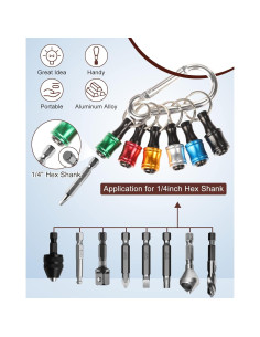 Soporte de Puntas Katerk 6 Pcs 1/4" Hexagonal Aluminio 2