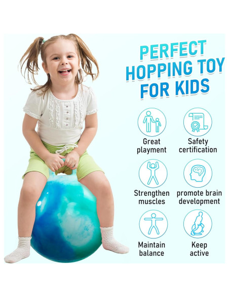 Pelota Saltarina U&C Planet 45 cm con Mango para Niños 3-6 Años Pelota Saltarina U&C Planet 45 cm con Mango para Niños 3-6 Años