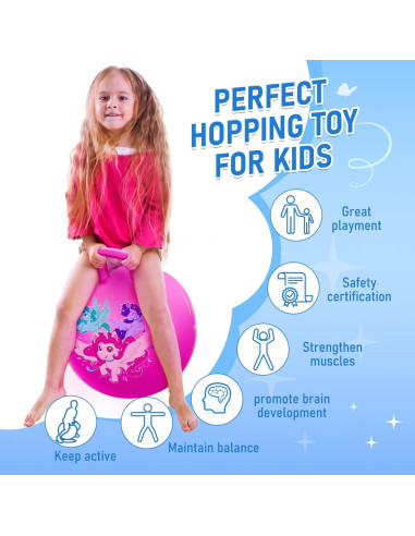 Pelota Rebotadora U&C Planet 45 cm Unicornio Rosa