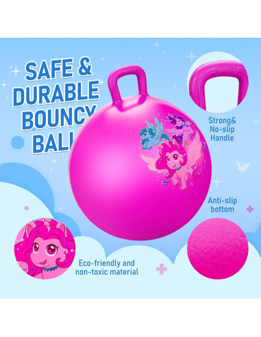 Pelota Rebotadora U&C Planet 45 cm Unicornio Rosa