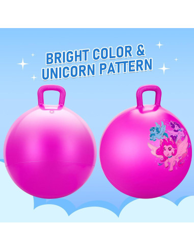 Pelota Rebotadora U&C Planet 45 cm Unicornio Rosa