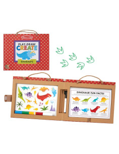 Juego Natural Melissa & Doug Set de Dibujo Dinosaurios 41 Imanes