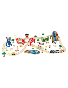 Juego de tren de granja KidKraft 75 piezas para niños