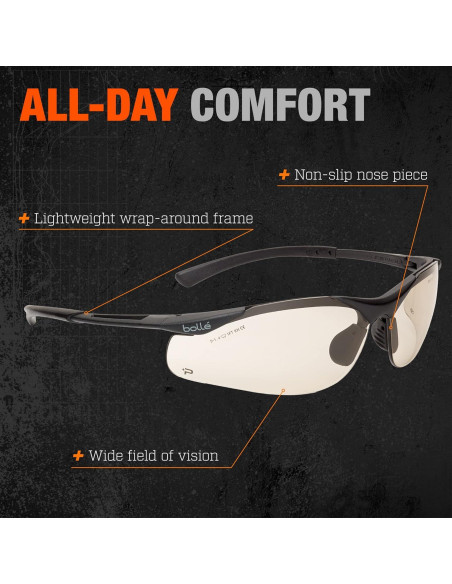 Gafas de Seguridad Bolle Tracker II PC Claro Unisex