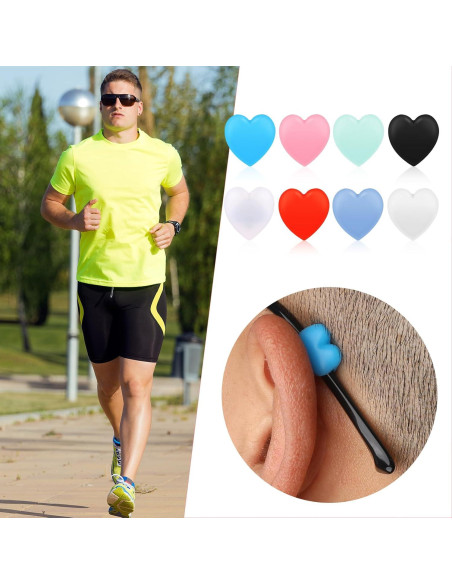 Sujetadores de Gafas de Silicona Suave 16pcs Corazón