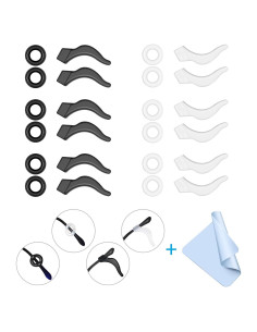 12 Pares Sujetadores de Gafas Mcyye Antideslizantes