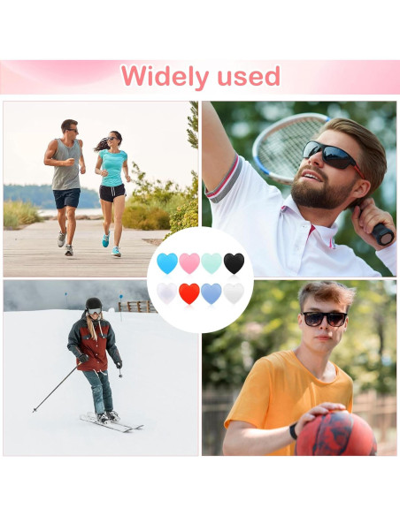 Sujetadores de Gafas de Silicona Suave 16pcs Corazón