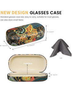 Molshine Funda Dura para Gafas de Sol Amarillo Claro 2