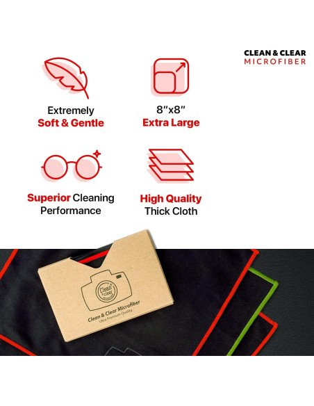 Paño de Microfibra Clean & Clear 100 Piezas 20x20 cm