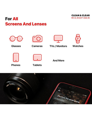 Paño de Microfibra Clean & Clear 8 Piezas 20x20 cm