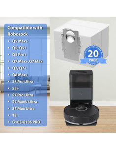 Paquete de 20 bolsas desechables para Roborock Q5 y S8 2