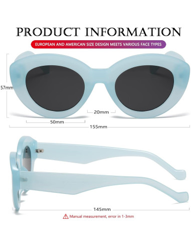 Gafas de sol ojo de gato AIEYEZO para mujeres, retro chic