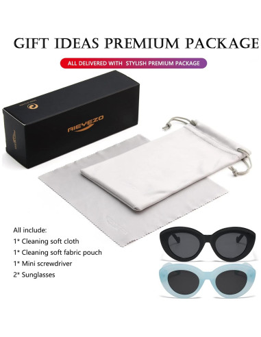 Gafas de sol ojo de gato AIEYEZO para mujeres, retro chic