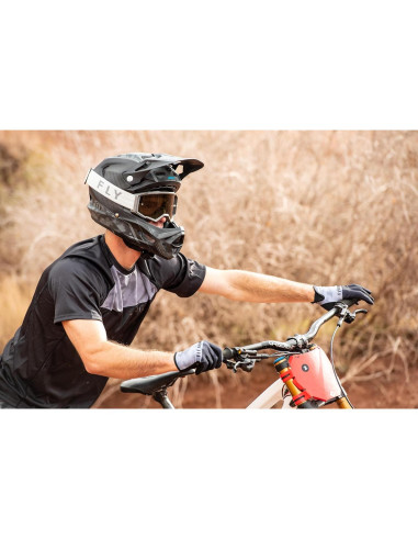 Gafas de Arena Fly Racing Focus Adulto Negro/Blanco Lente Ahumado