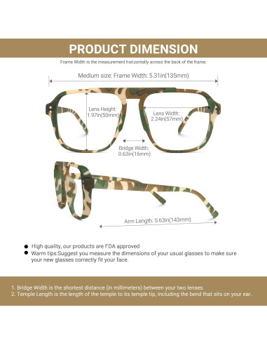 Gafas de luz azul VOOGLAM Aviador para hombres y mujeres