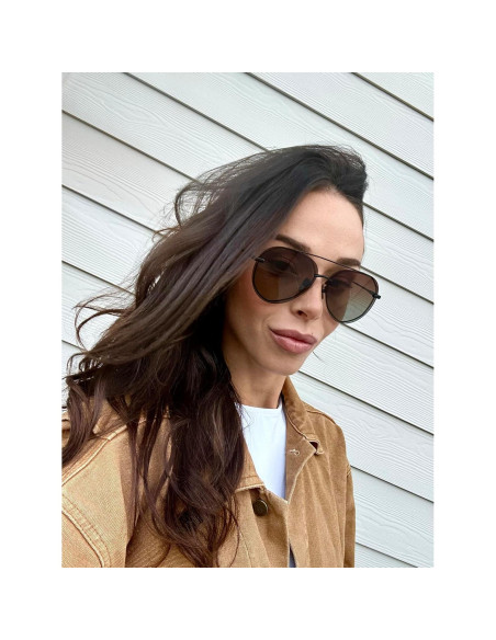 Gafas de sol aviador DIFF Lenox para mujer UV400 acero inoxidable