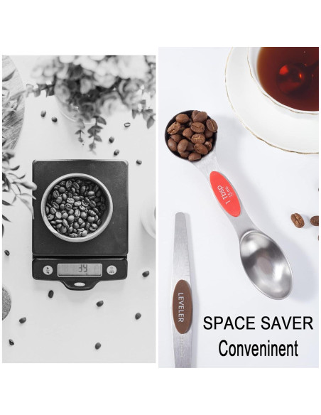 Juego de Cucharas Medidoras Magnéticas Obsoorth 9 Piezas Acero Inoxidable