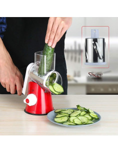 Rallador de Queso Manual KITCHEN VIBE con 3 Cuchillas 2