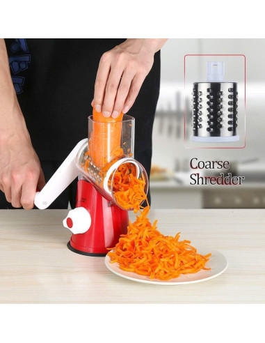 Rallador de Queso Manual KITCHEN VIBE con 3 Cuchillas