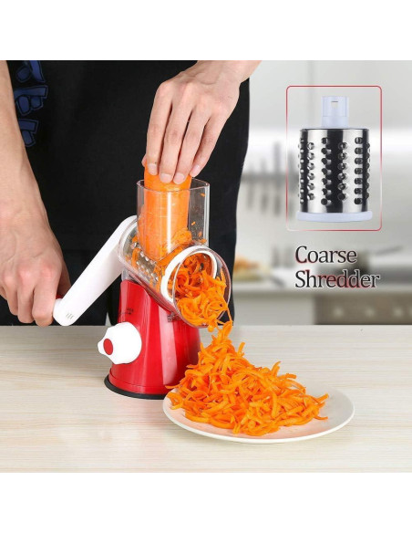 Rallador de Queso Manual KITCHEN VIBE con 3 Cuchillas
