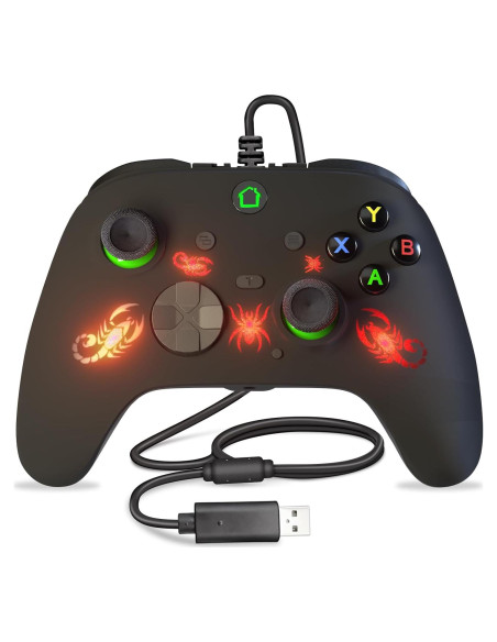 Controlador con cable SWVOE para X-ONE y PC, vibración y turbo