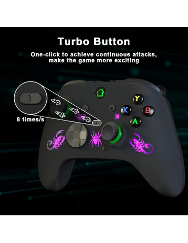 Controlador con cable SWVOE para X-ONE y PC, vibración y turbo