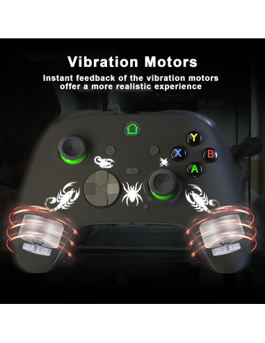 Controlador con cable SWVOE para X-ONE y PC, vibración y turbo