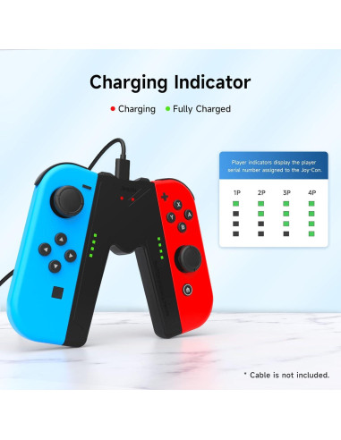 Grip de Carga Joy-Con JINGDU para Nintendo Switch OLED