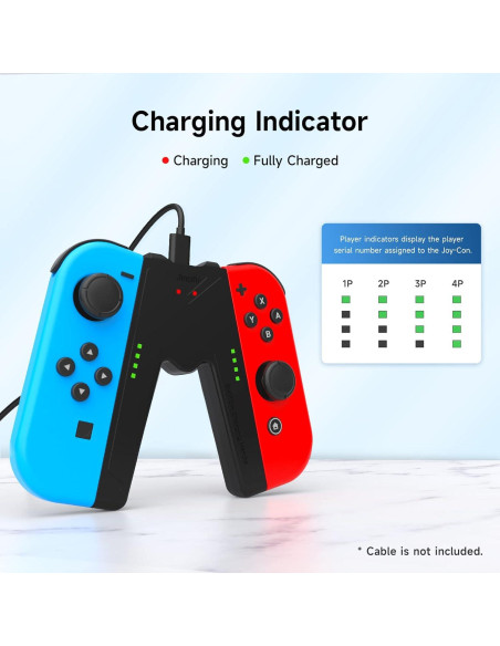 Grip de Carga Joy-Con JINGDU para Nintendo Switch OLED