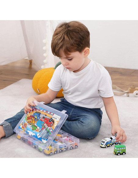 Conjunto de 18 coches de juguete KarberDark con estuche