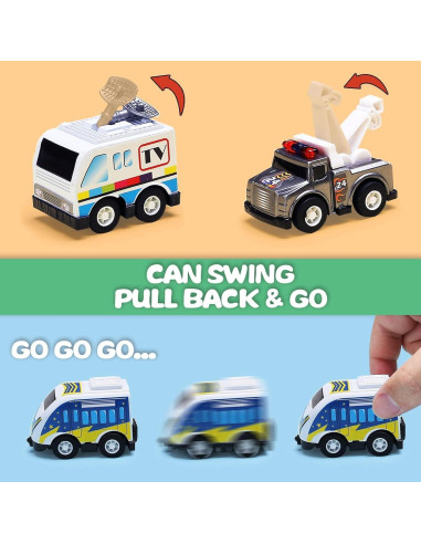 Conjunto de 18 coches de juguete KarberDark con estuche