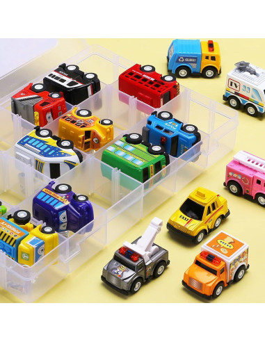 Conjunto de 18 coches de juguete KarberDark con estuche