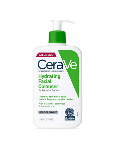 CeraVe Limpiador Facial Hidratante 473ml Piel Seca Ceramidas