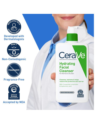 CeraVe Limpiador Facial Hidratante 473ml Piel Seca Ceramidas