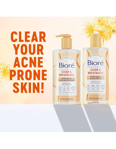 Limpiador Facial Bioré con Hamamelis 200 ml para Acné
