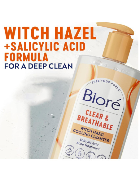 Limpiador Facial Bioré con Hamamelis 200 ml para Acné