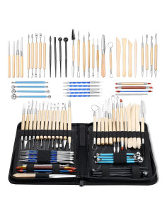 Juego de Herramientas de Escultura ISSEVE 43Pcs para Cerámica