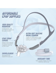 Máscara Nasal CPAP Kovdim Cushion-Flex para Apnea del Sueño 2