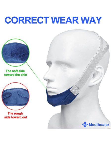 2 Correas Antisnoring Medihealer para Barbilla Ajustables